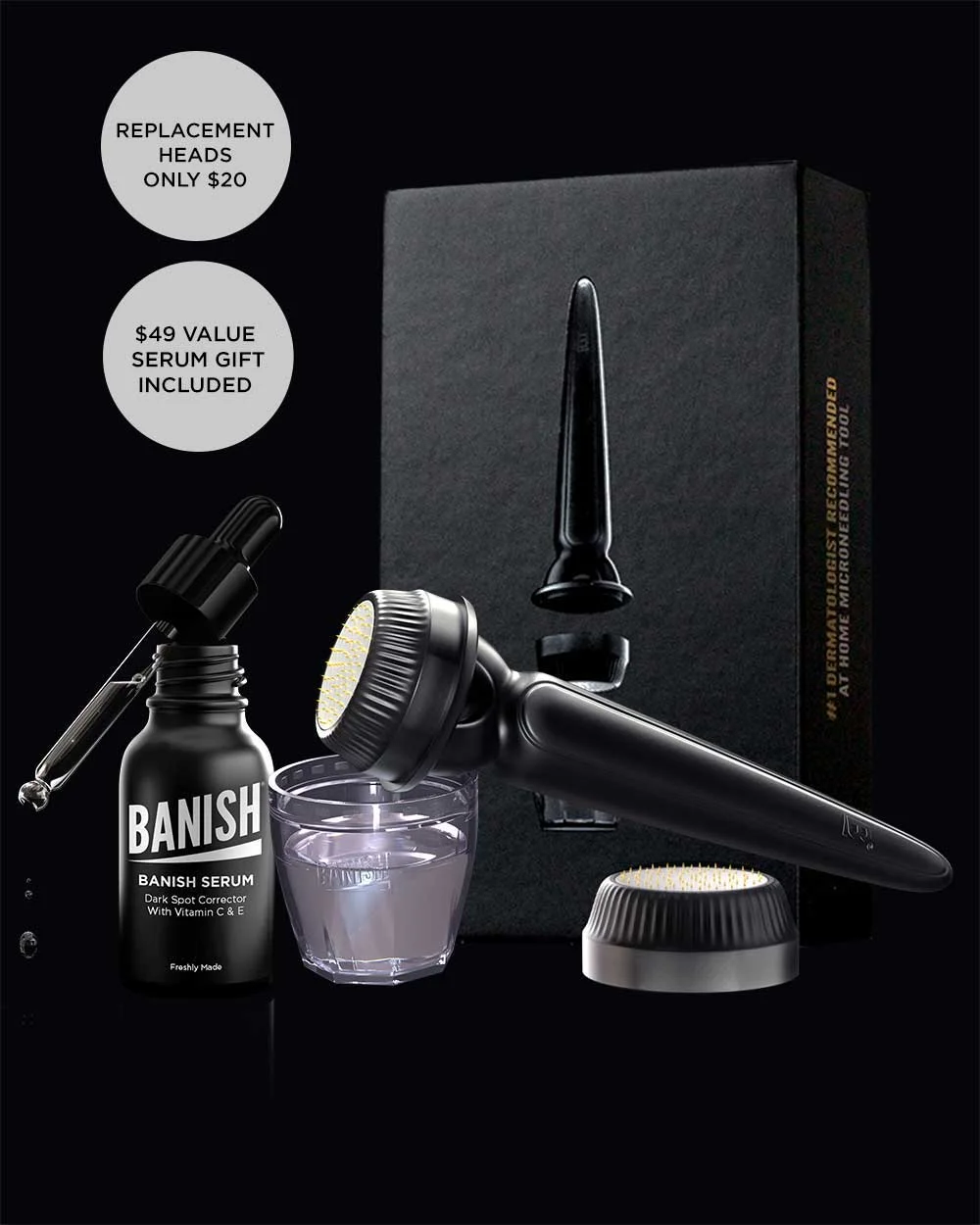 Microneedling at home with the Banish kit — collagen and scar treatment